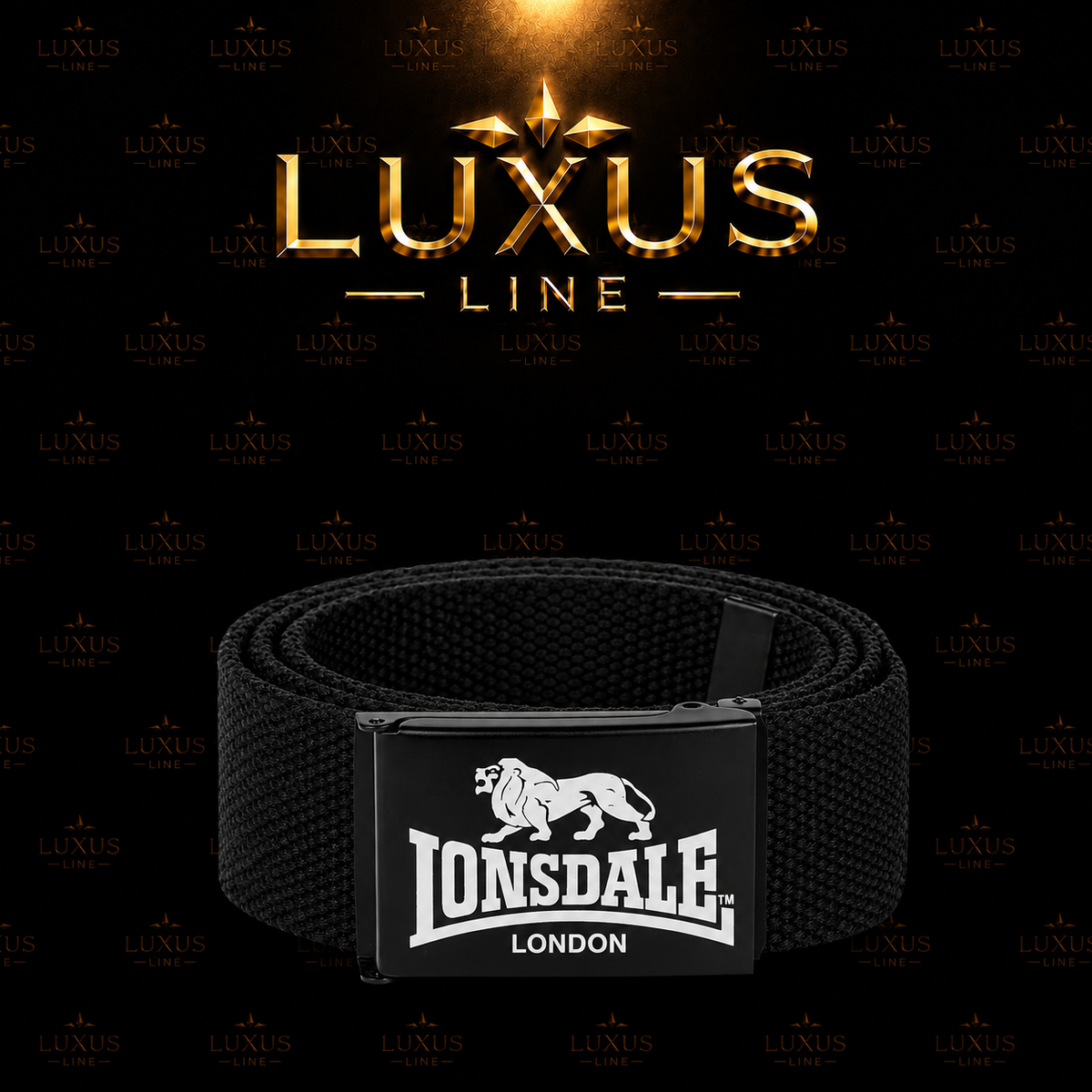 Lonsdale London Gürtel Motiv 2 - Schwarz