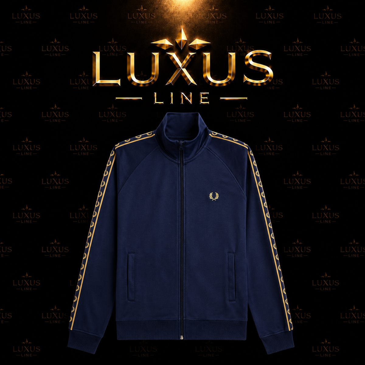 Fred Perry Traningsjacke - Blau - Gold
