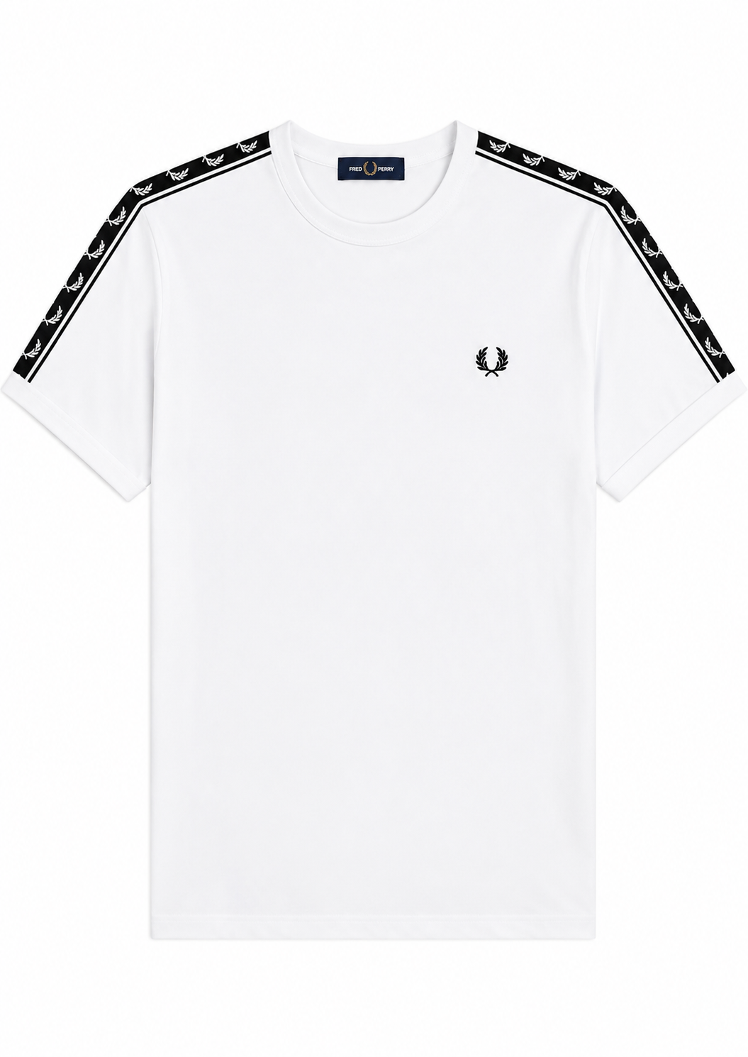 Fred Perry T-Shirt Motiv 3 - Weiß / Schwarz