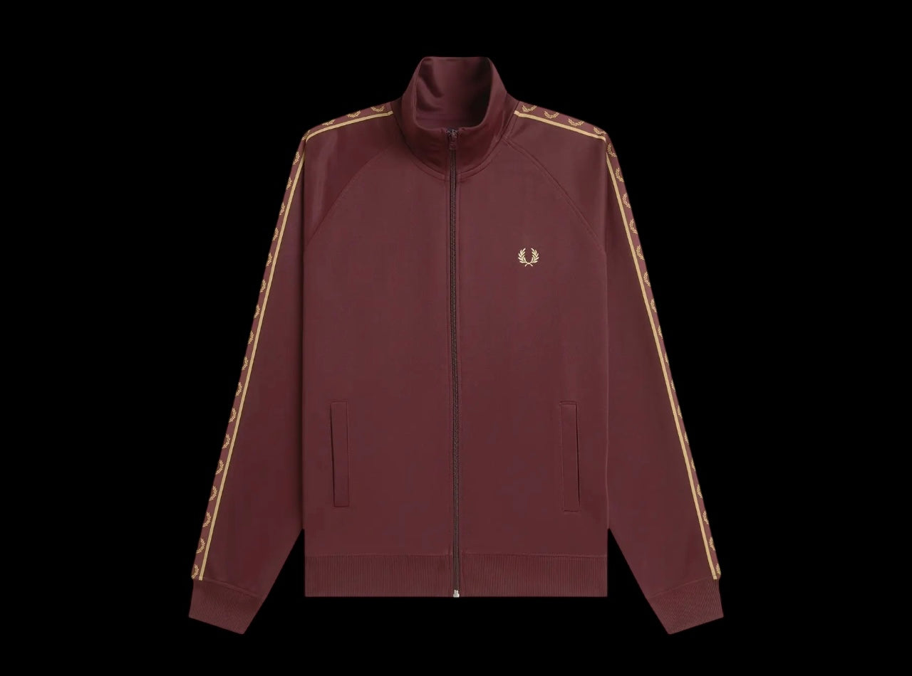 Fred Perry Poloshirt Jacke - Rot / Gold
