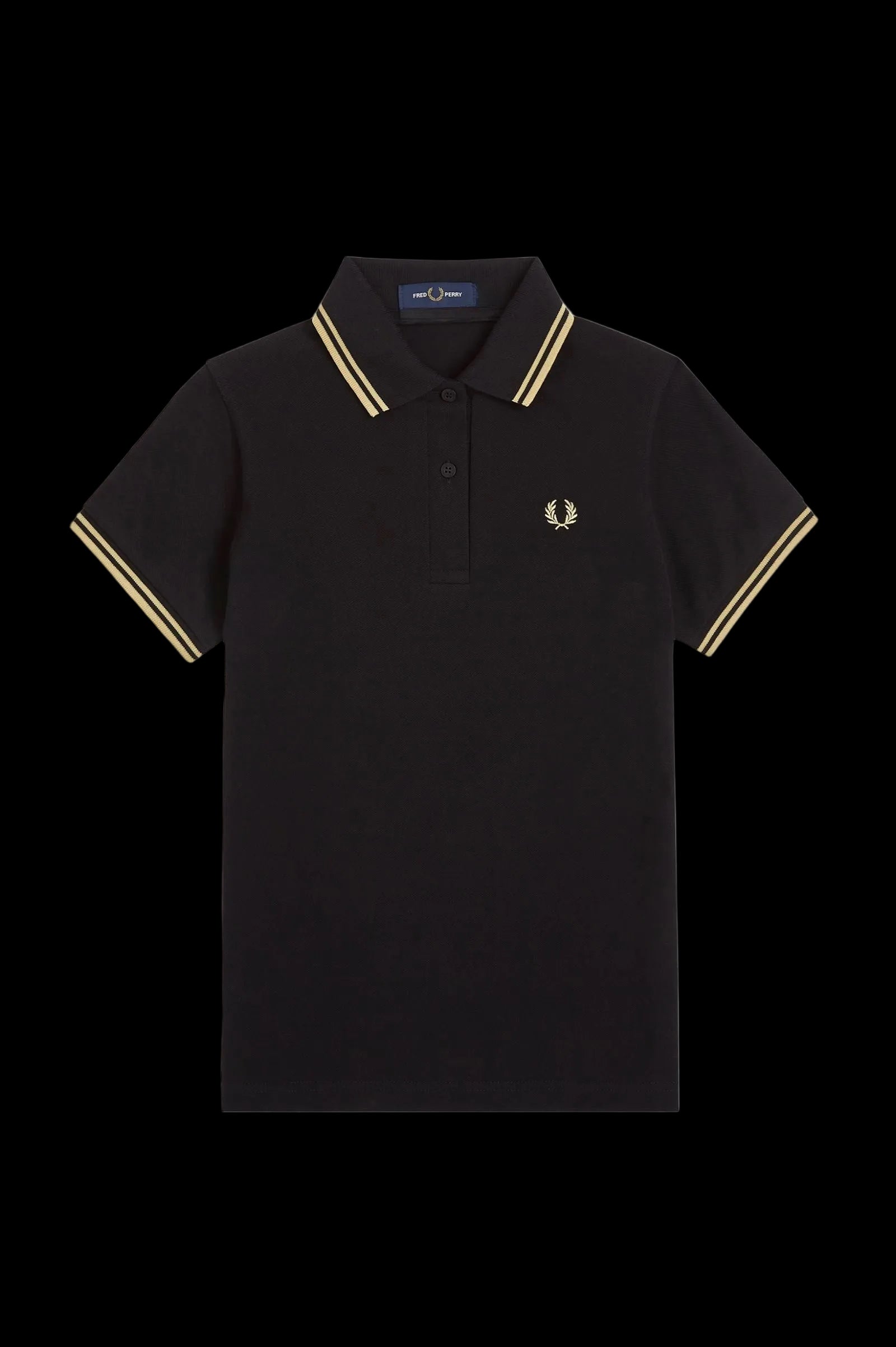 Fred Perry Poloshirt Schwarz - Gold/Schwarze Streifen