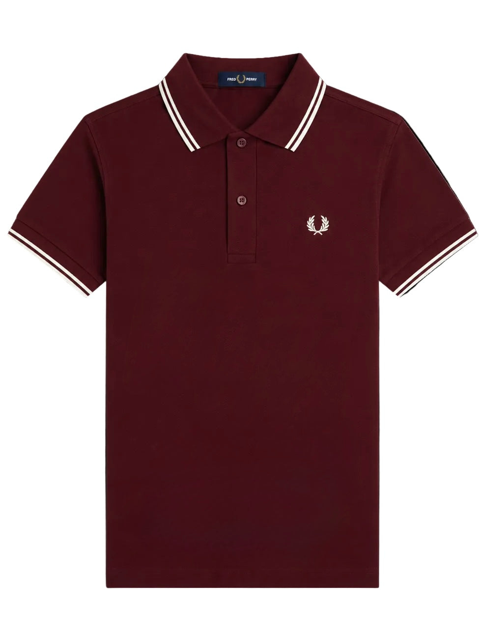 Fred Perry Poloshirt Rot - Weiße Streifen