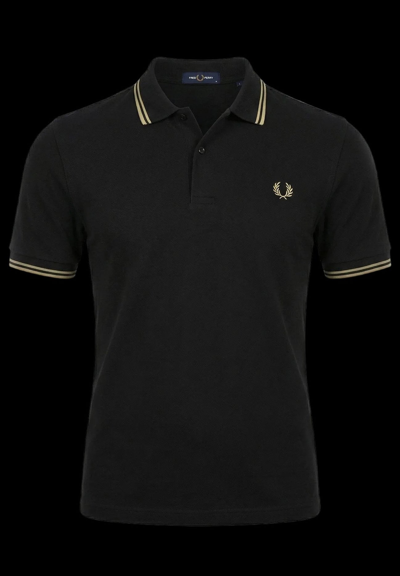 Fred Perry Poloshirt Gold - Gold/Schwarze Streifen