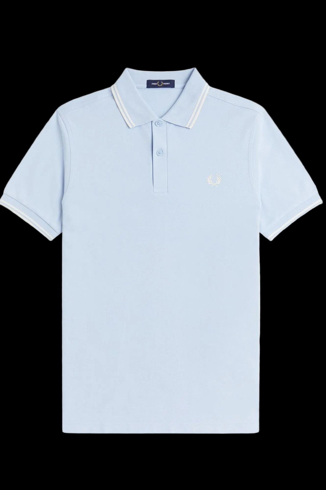 Fred Perry Poloshirt Hellblau - Weiße Streifen