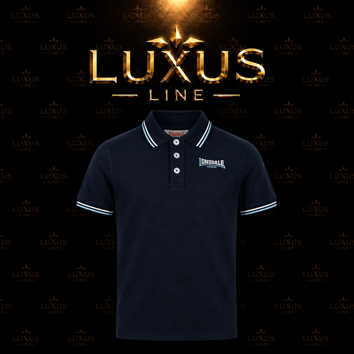 Lonsdale London Poloshirt - Dunkelblau + Weiß