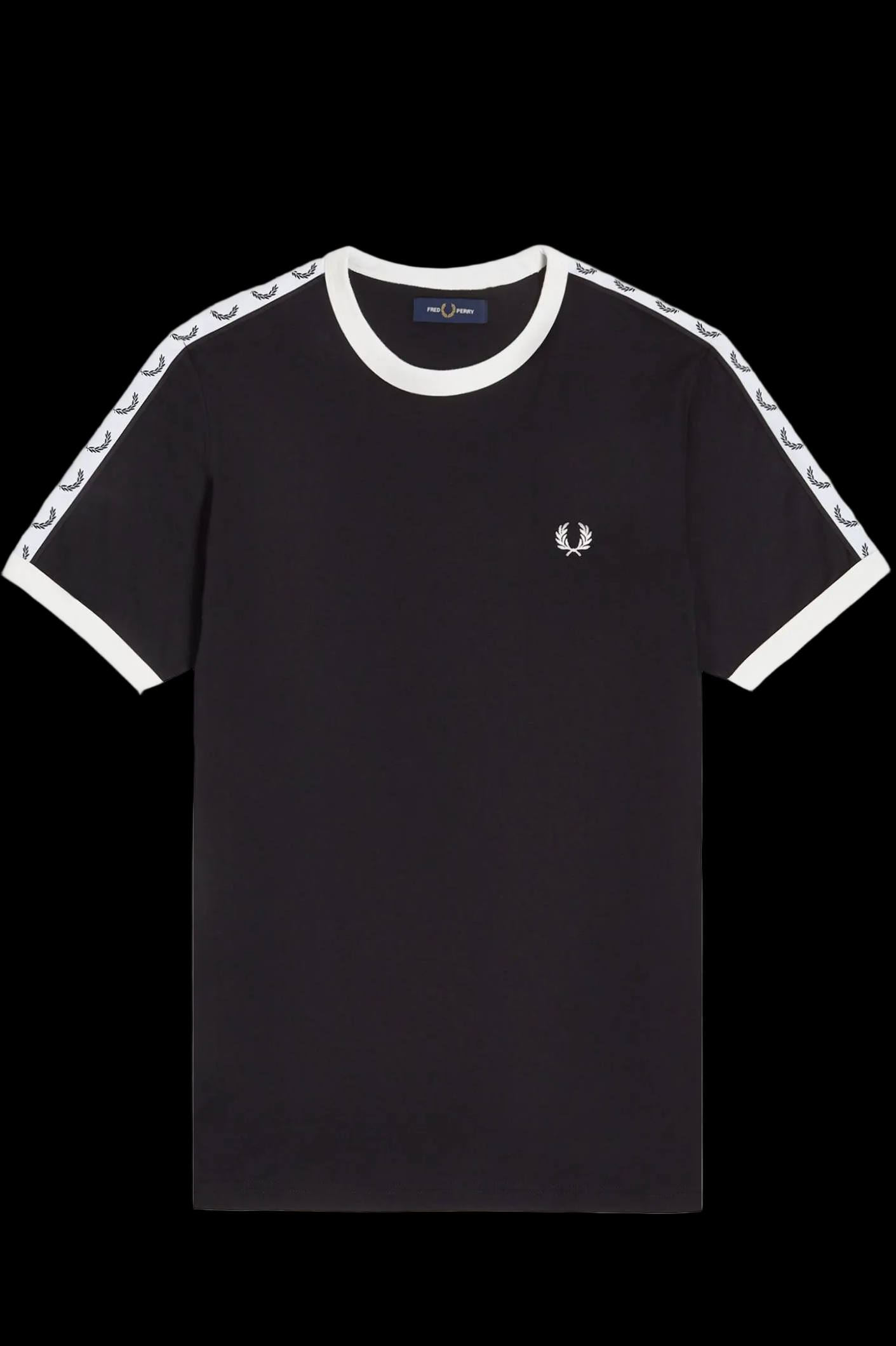 Fred Perry T-Shirt Motiv 3 - Schwarz / Weiß