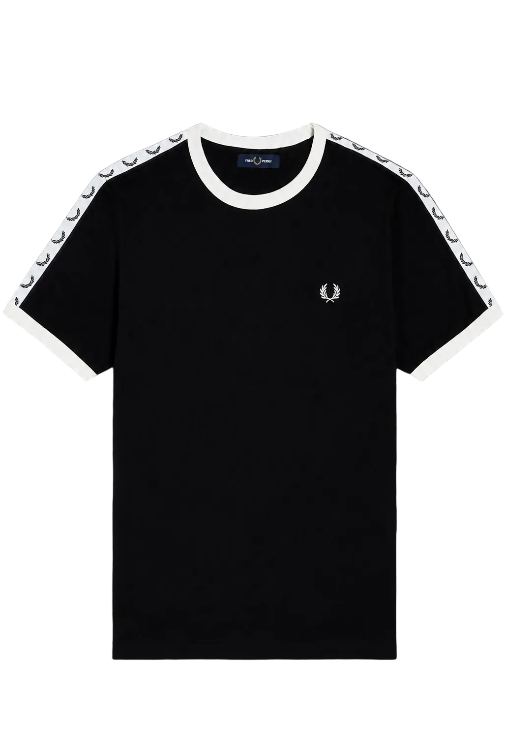 Fred Perry T-Shirt Motiv 3 - Schwarz / Weiß