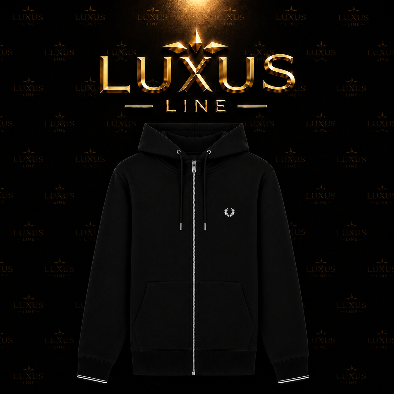 Fred Perry Strickjacke - Schwarz