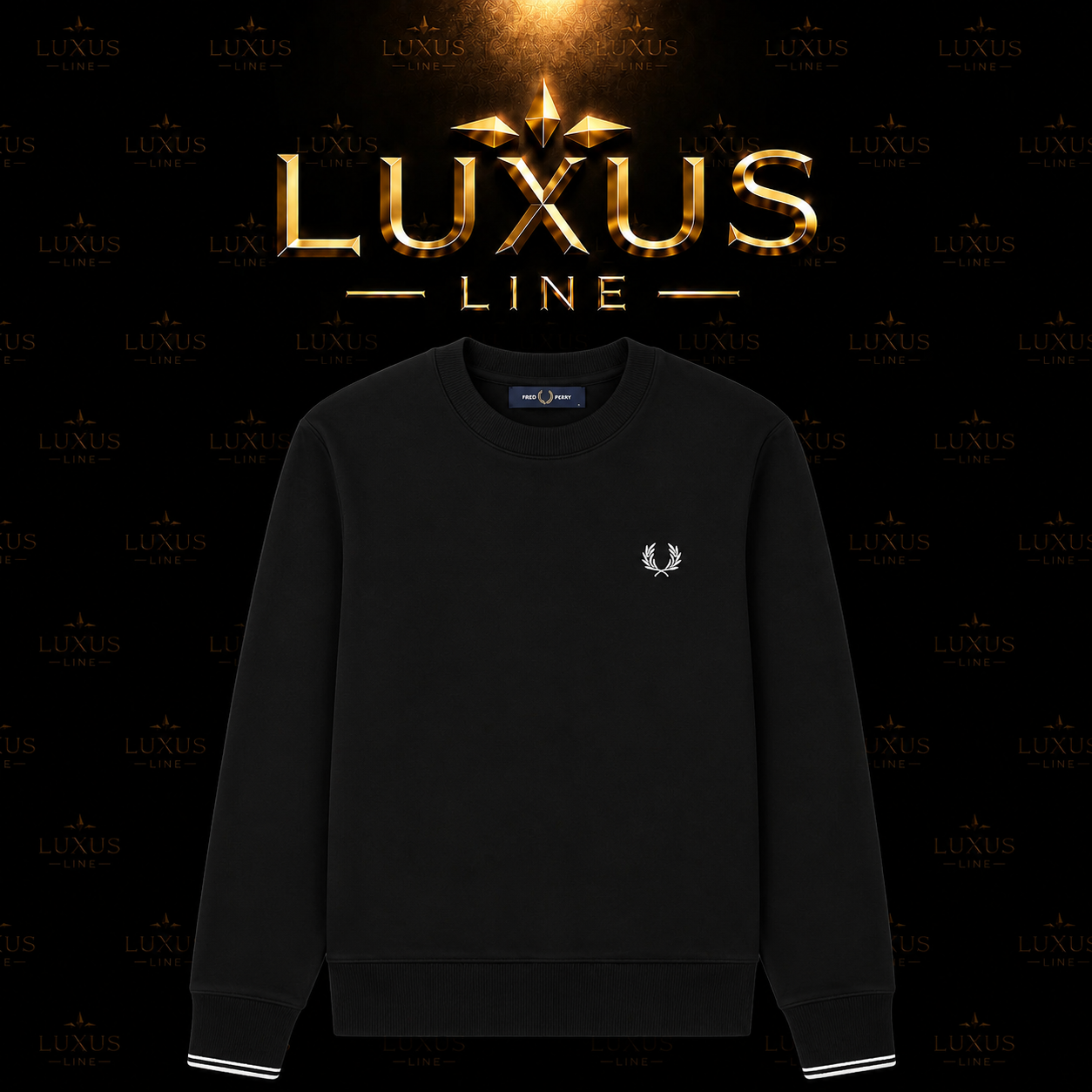 Fred Perry Pullover - Schwarz