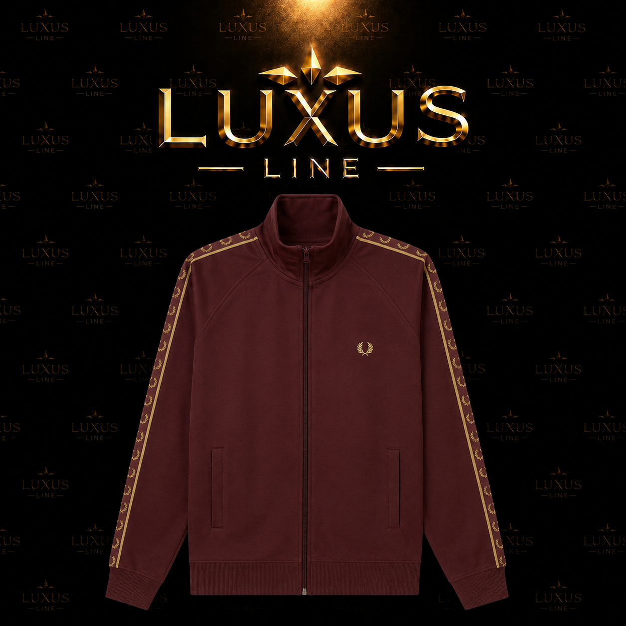 Fred Perry Traningsjacke - Rot / Gold