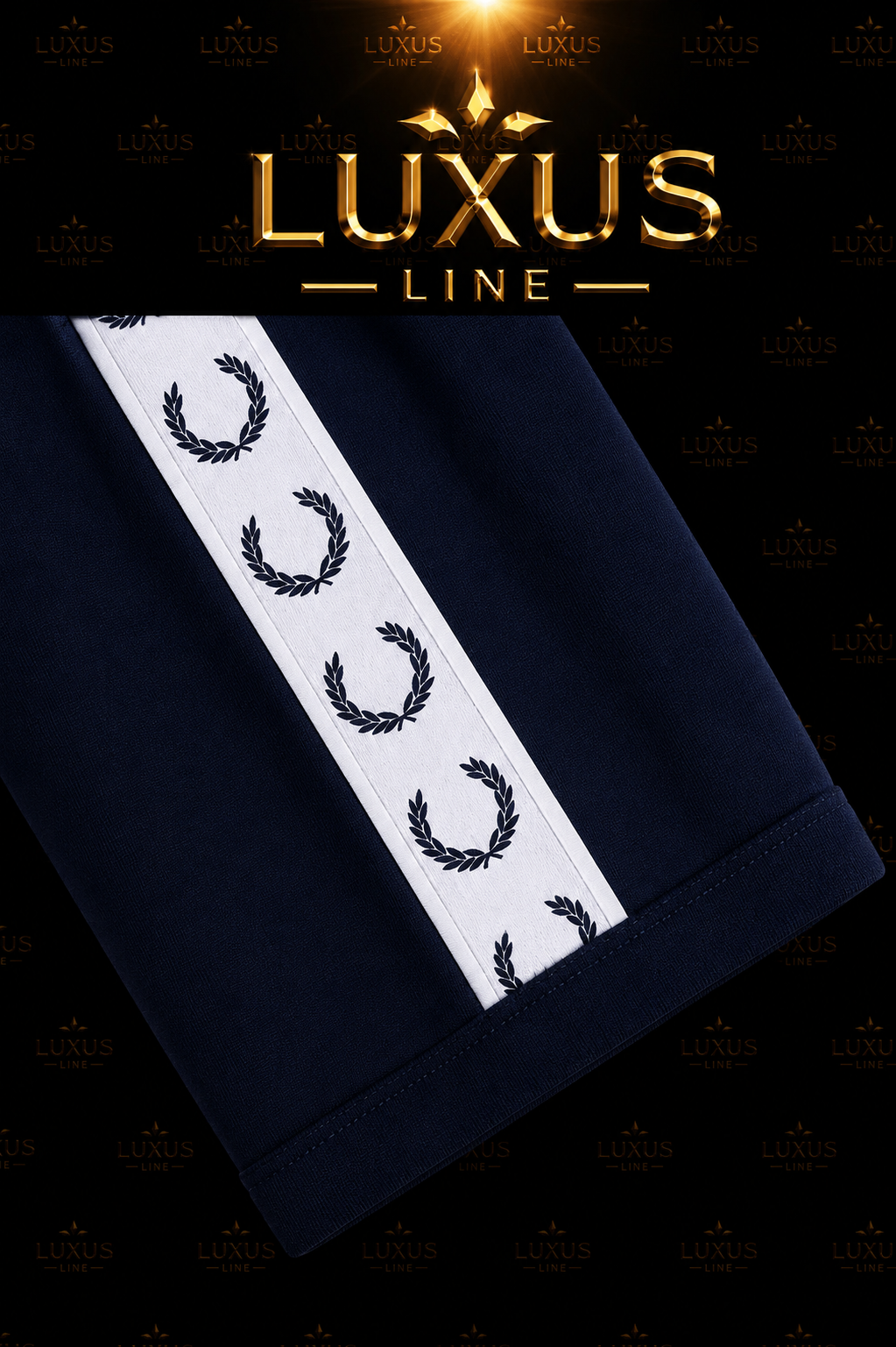 Fred Perry T-Shirt Motiv 3 - Blau / Weiß